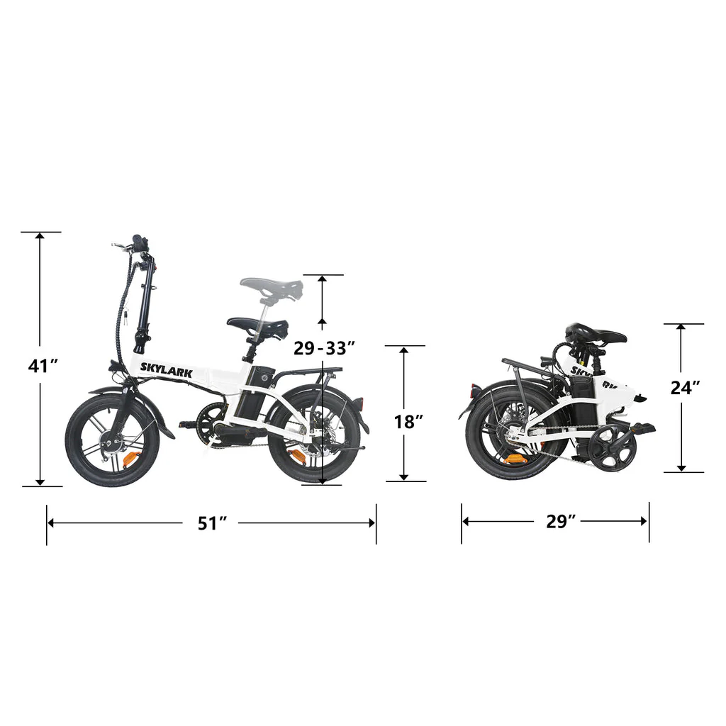 Nakto Skylark 16″ Folding Electric Bike - Image 3