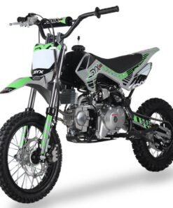 Alternative view of 2024 SYX Moto Roost Pro 125cc Pit Bike, Oil-Cooled, Electric Start, Automatic Shifting, (14/12) Wheels, Ages 12 and up – Teal/Black