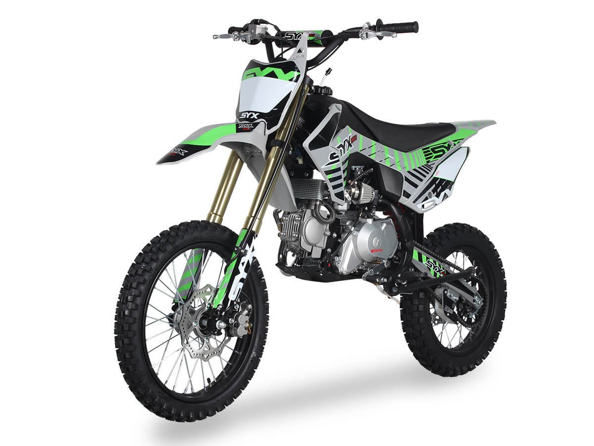 2024 SYX Moto Whip Pro 125cc Pit Bike, Oil-Cooled, Kick Start, Anodized Front Fork, 4-Speed Manual Shifting, (17/14) Wheels, Ages 12 and up – Red/Grey - Image 3