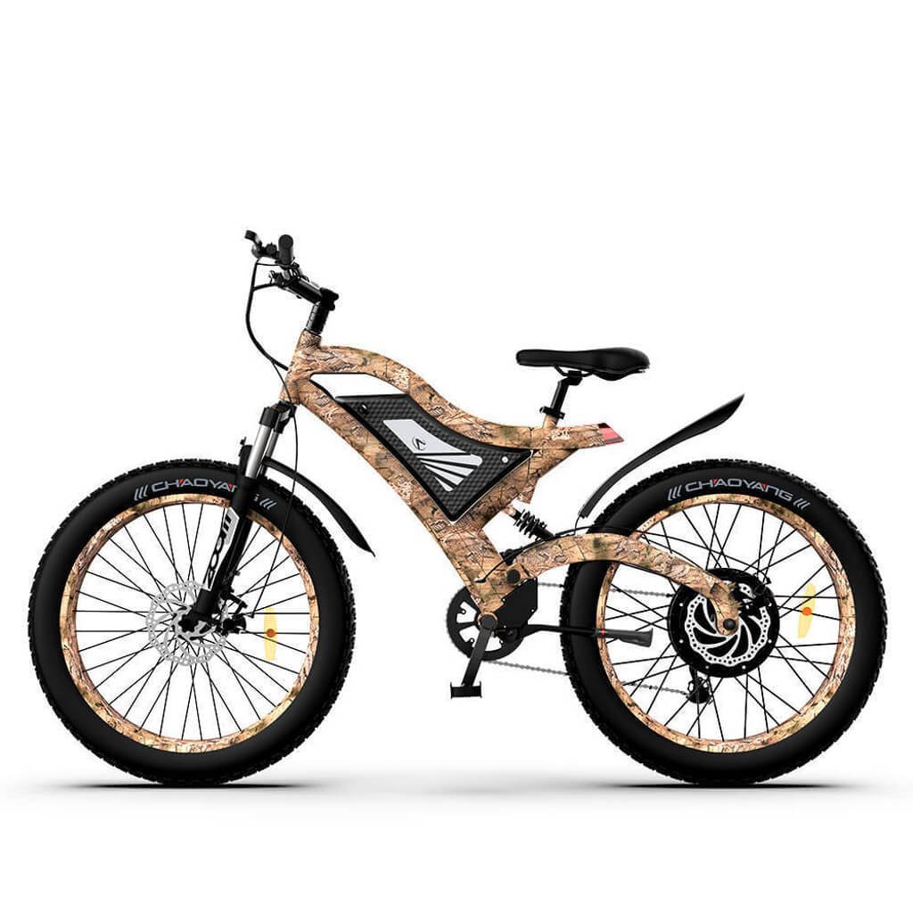 Aostirmotor S18 All Terrain 1500W 48V Full Suspension Mountain Electric Bike – Snakeskin - Image 4