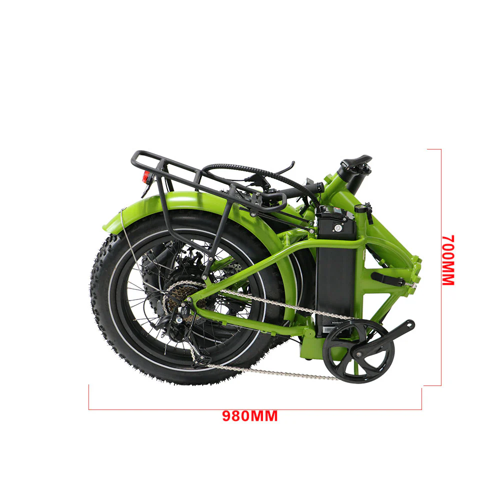 EUNORAU E-FAT-MN Folding Fat Tire 500W 48V Electric Bike - Image 3