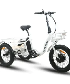 EUNORAU NEW-TRIKE 500W 48V Step Through Fat Tire Folding Electric Tricycle