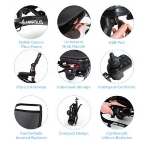 Alternative view of AirFold Carbon Fibre Powerchair