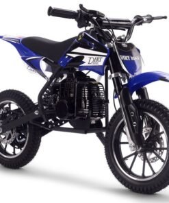 Alien Big Wheel Kids Gas Dirt Bike, 50cc 2-Stroke, Age 6 and up – Blue