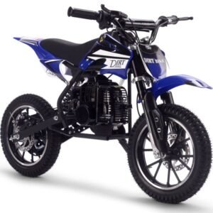 Alien Big Wheel Kids Gas Dirt Bike, 50cc 2-Stroke, Age 6 and up – Blue