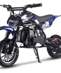 Alien DLX Kids Gas Dirt Bike, 50cc 2-Stroke, Age 6 and up – Blue
