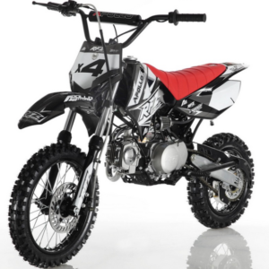 Apollo 110cc RFZ X4 Dirt Bike, 4-Speed Semi-Automatic, 14/12 inch Wheels, Ages 8 and up – Black