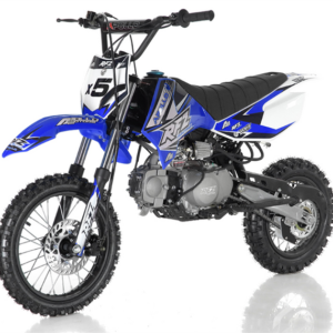 Apollo 125cc X5 Dirt Bike, 4-Speed Manual, 14/12 inch Wheels, Age 8 and up – Blue