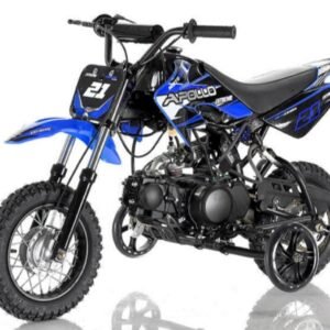 Alternative view of Apollo DB21 70cc Kids Dirt Bike, Semi-Auto, 10/10 inch Wheels, Training Wheels Included, Ages 6 and up – Red