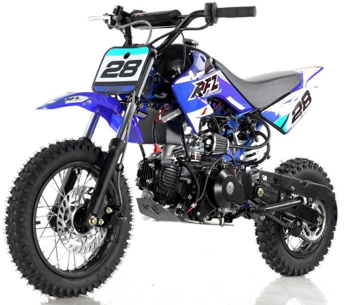 Apollo DB28 110cc Dirt Bike, 4-Speed Automatic, Electric Start, 12/10 inch Wheels, Ages 8 and up – Blue - Image 2