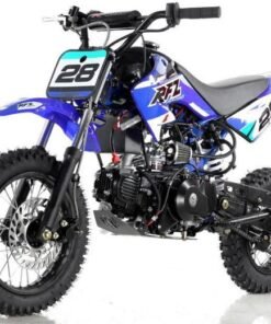 Apollo DB28 110cc Dirt Bike, 4-Speed Automatic, Electric Start, 12/10 inch Wheels, Ages 8 and up – Blue