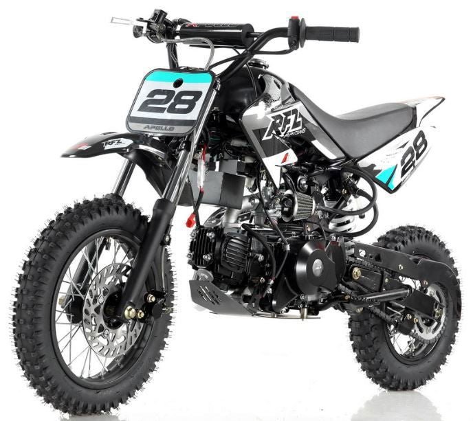 Apollo DB28 110cc Dirt Bike, 4-Speed Automatic, Electric Start, 12/10 inch Wheels, Ages 8 and up – Blue - Image 4