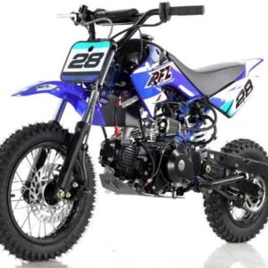 Apollo DB28 110cc Dirt Bike, 4-Speed Automatic, Electric Start, 12/10 inch Wheels, Ages 8 and up – Blue