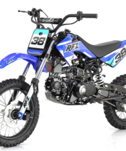 Apollo DB38 110cc Dirt Bike, Automatic, Electric Start, 14/12 inch Wheels, Ages 8 and up – Blue