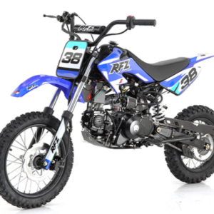 Apollo DB38 110cc Dirt Bike, Automatic, Electric Start, 14/12 inch Wheels, Ages 8 and up – Blue