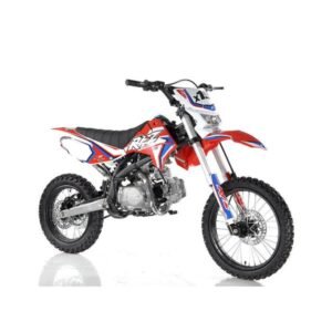 Apollo RFZ 125cc X19 Dirt Bike, 4-Speed Manual, Headlight, Dual Disc Brakes, 17/14 inch Wheels, Ages 12 and up – Red