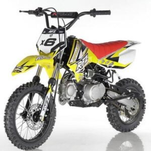 Apollo X6 125cc Dirt Bike, Automatic, 14/12 inch Wheels, Ages 12 and up – Yellow