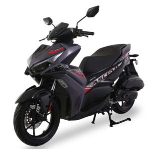 Alternative view of Ascend F3 150cc Street Scooter, Automatic Shifting, Hydraulic Disc Brakes, 14 inch Aluminum Wheels, Digital Speedometers – White