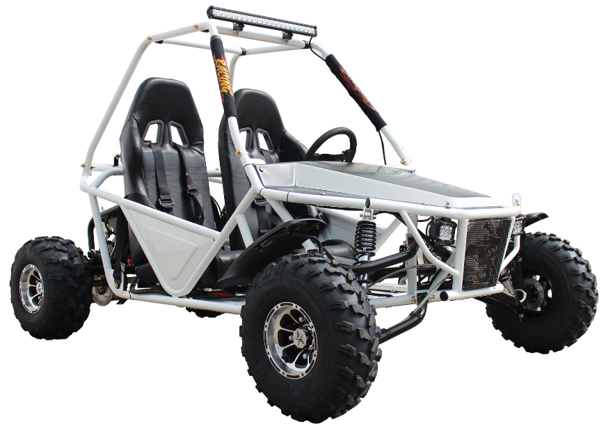 Batman 200 DLX Buggy Go Kart, Electric Start, Automatic with Reverse, 10-inch Alloy Wheels, Ages 16 and up – White - Image 2