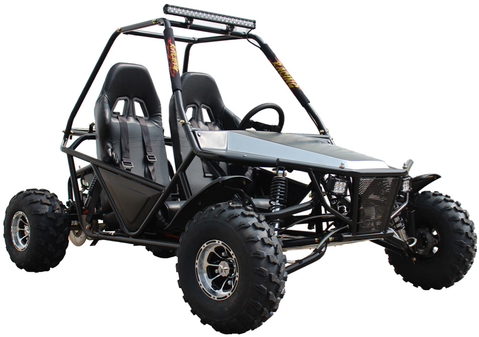 Batman 200 DLX Buggy Go Kart, Electric Start, Automatic with Reverse, 10-inch Alloy Wheels, Ages 16 and up – White - Image 4