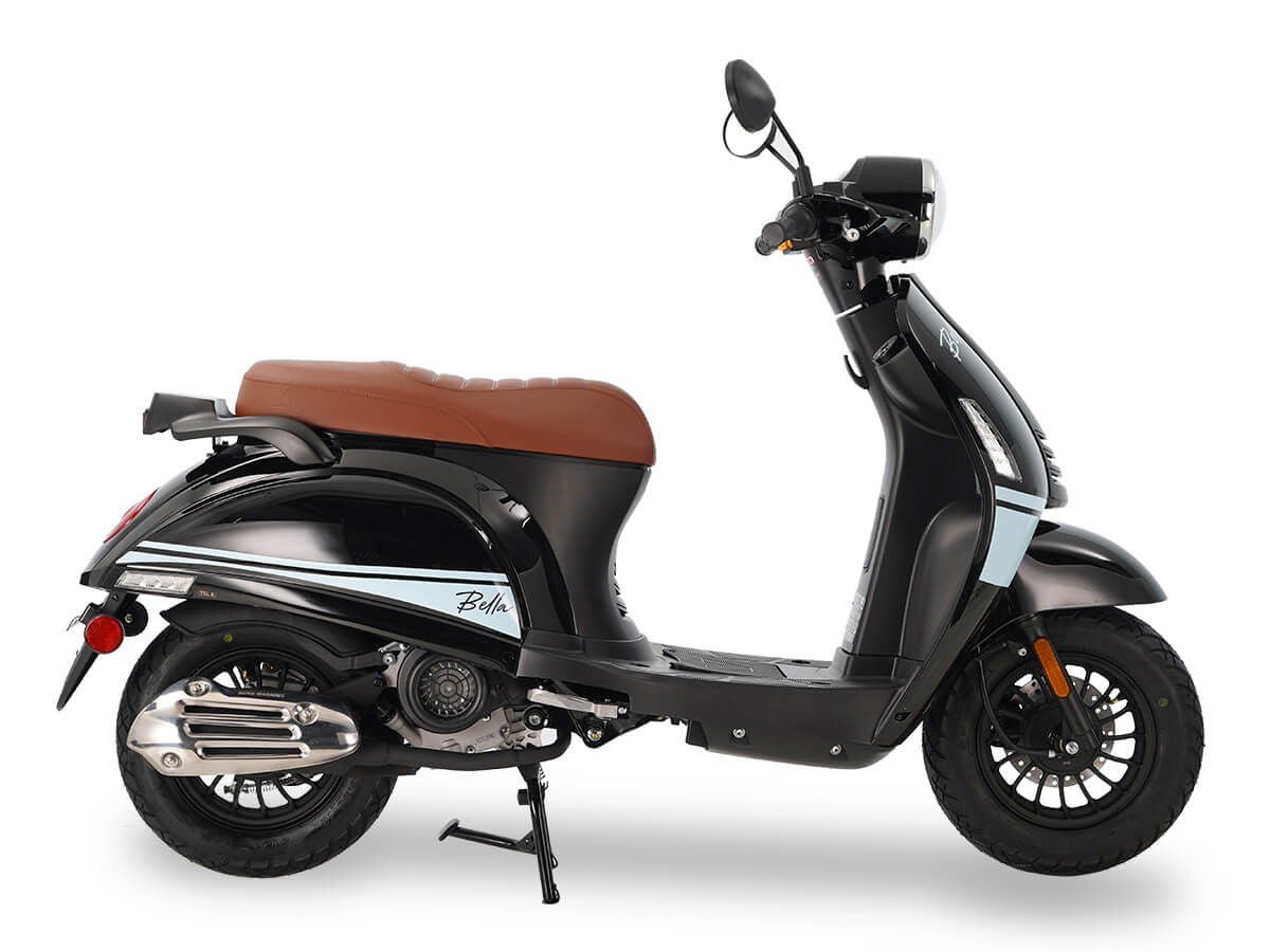 Bella 50cc Street Scooter, Automatic Shifting, 10 inch Aluminum Wheels, LED Lights – White - Image 3