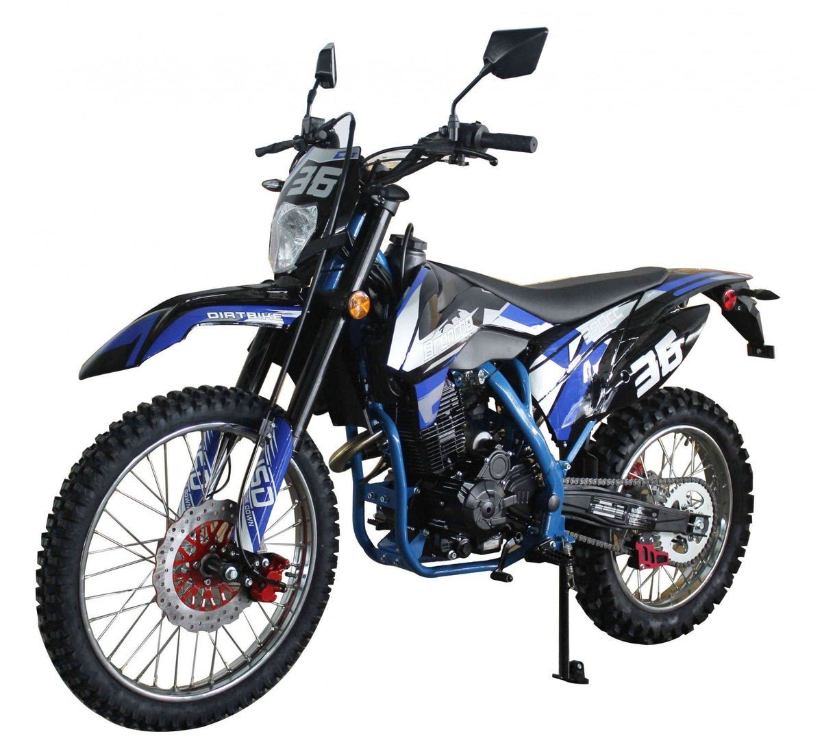 Broncho 300 Dual Sport Dirt Bike, 5-Speed Manual, Electric Start, (21/18) Wheels – Green - Image 3