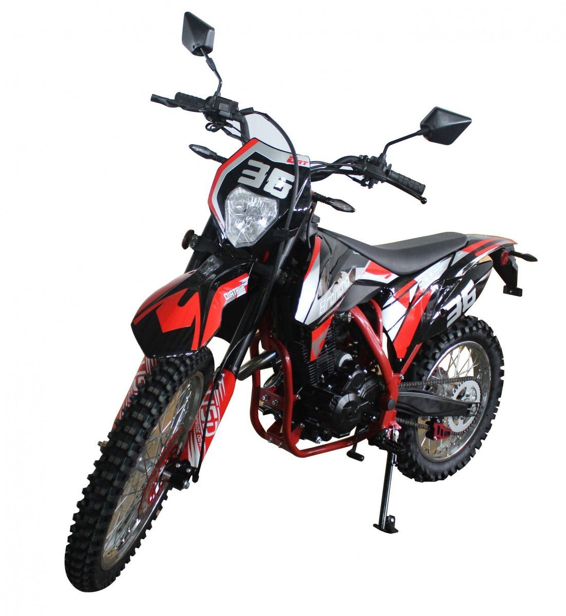 Broncho 300 Dual Sport Dirt Bike, 5-Speed Manual, Electric Start, (21/18) Wheels – Green - Image 4