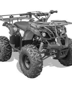 Bull Kids Gas Powered ATV, Electric Start 125cc 4-Stroke, Automatic with Reverse, Ages 12 and up – Black