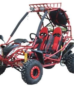 Captain Mid-Size Kids Gas Go Kart, 7.5hp 208cc engine with Electric Start, Automatic with Reverse, Ages 8 and up – Red