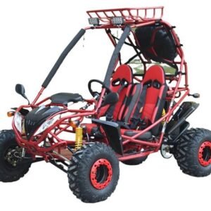 Captain Mid-Size Kids Gas Go Kart, 7.5hp 208cc engine with Electric Start, Automatic with Reverse, Ages 8 and up – Red