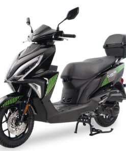 Alternative view of Clash 150cc Street Scooter, Automatic Shifting, Front Disc/Rear Drum Brakes, LED Accent Lighting – Black