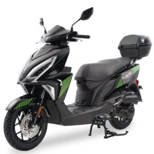 Alternative view of Clash 150cc Street Scooter, Automatic Shifting, Front Disc/Rear Drum Brakes, LED Accent Lighting – Black