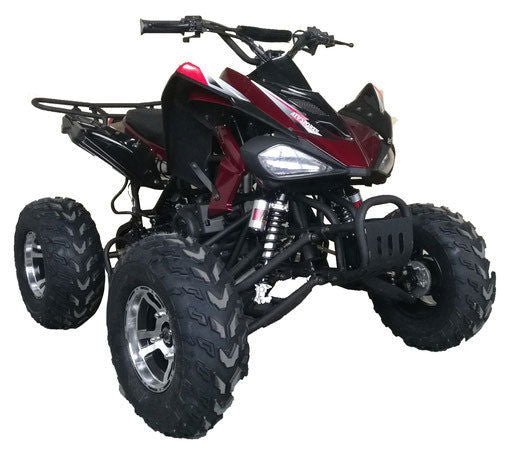 Cougar 200cc Sport ATV, Auto with Reverse, 10-inch Alloy Wheels – Burgundy - Image 3