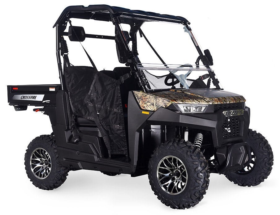 Crossfire LH200 EFI UTV Side-by-Side, Automatic with Reverse, Deluxe Alloy Wheels, Dump Bed, Windshield Included – Camo - Image 3