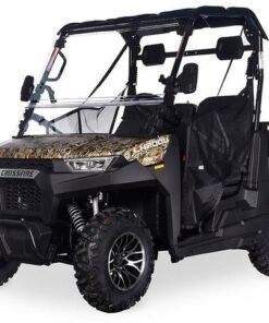 Crossfire LH200 EFI UTV Side-by-Side, Automatic with Reverse, Deluxe Alloy Wheels, Dump Bed, Windshield Included – Camo