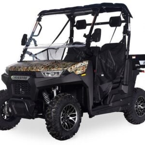 Crossfire LH200 EFI UTV Side-by-Side, Automatic with Reverse, Deluxe Alloy Wheels, Dump Bed, Windshield Included – Camo