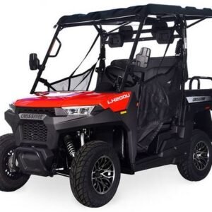 Crossfire LH200 Gas Golf Cart, Electronic Fuel Injection, Automatic with Reverse, Deluxe Alloy Wheels – Red