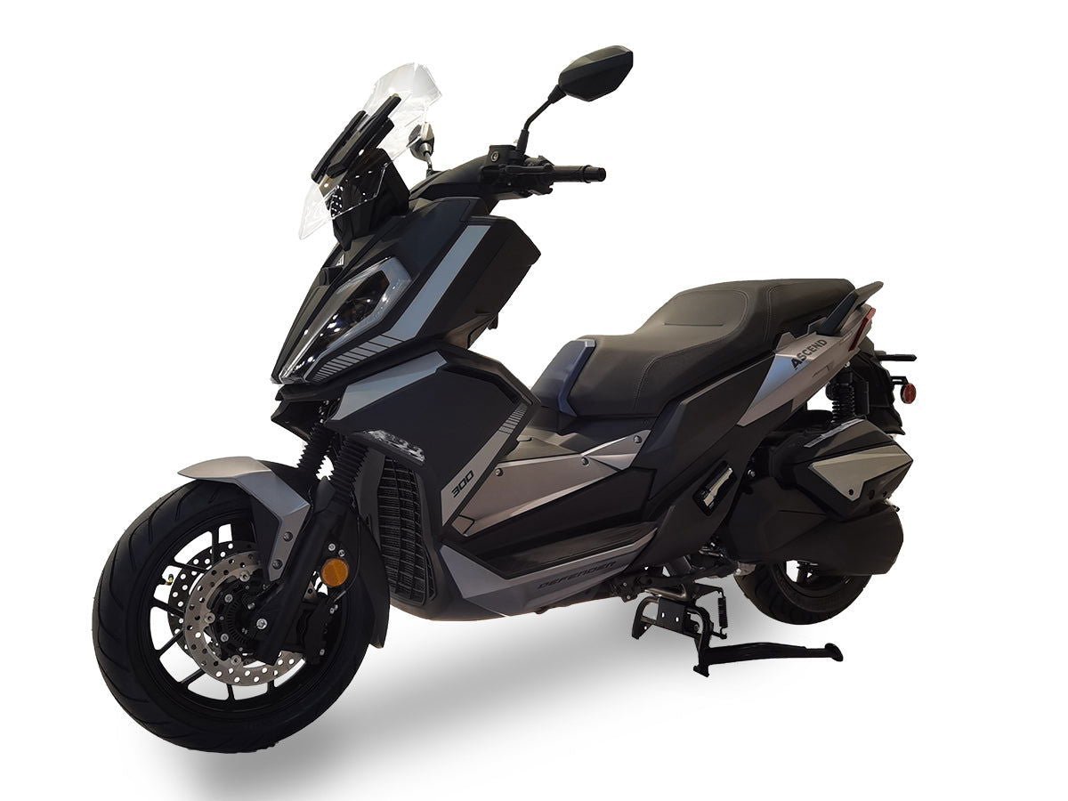 Defender 300cc EFI Street Scooter, Water-cooled, Automatic Shifting, Keyless Start, ABS Brakes – Grey - Image 3