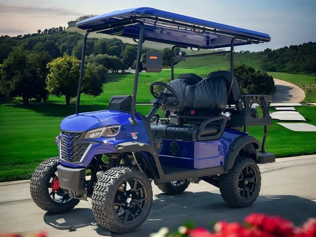 Dynamic GT4 Lithium Golf Cart, 48V AC 5KW Motor, 14-inch Aluminum Alloy Blackout Wheels – Black - Image 3