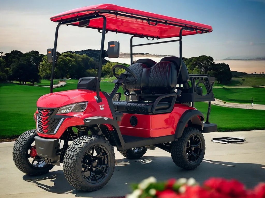 Dynamic GT4 Lithium Golf Cart, 48V AC 5KW Motor, 14-inch Aluminum Alloy Blackout Wheels – Black - Image 4