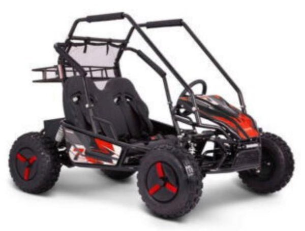 E-Moto Mid-Size Kids Go Kart, 60v 2500w, Automatic with Reverse, Ages 8 and up – Red