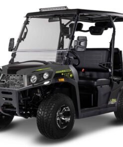 Alternative view of E-Rover DLX Electric Golf Cart, Lithium Battery, Deluxe Alloy Wheels, Digital Dashboard, Windshield Included – Grey