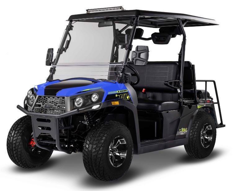 E-Rover Electric Golf Cart, Deluxe Alloy Wheels, Windshield Included – White - Image 3