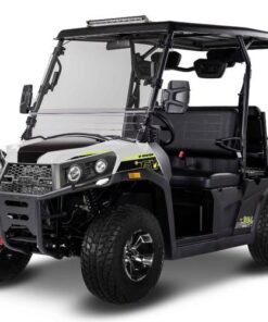 E-Rover Electric Golf Cart, Deluxe Alloy Wheels, Windshield Included – White