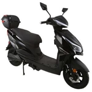 Alternative view of E-Strike Electric Street Scooter, 72v 1200w, 31mph Top Speed, 37-Mile Range – Burgundy