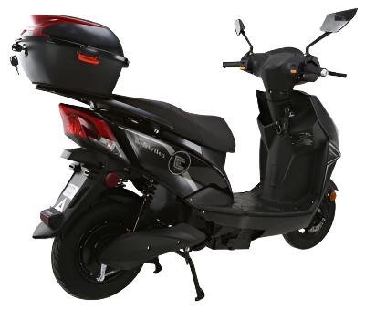 E-Strike Electric Street Scooter, 72v 1200w, 31mph Top Speed, 37-Mile Range – Burgundy - Image 4
