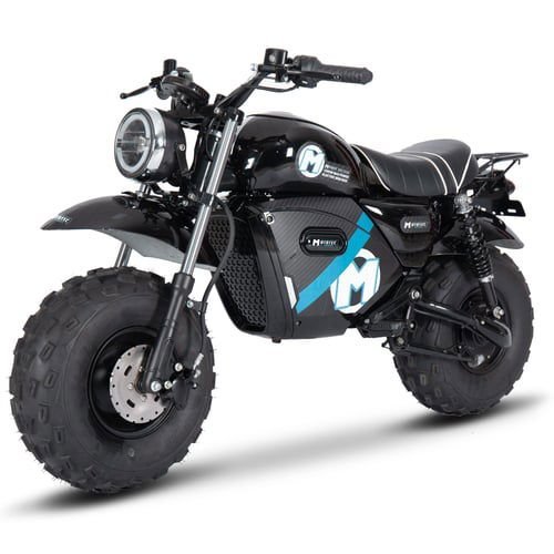 Electric Powered Mini Bike, 60v 1500w Lithium, Hydraulic Disc Brakes, LED Headlight – Black - Image 3