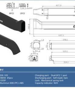 Alternative view of EUNORAU 48V 14Ah/17Ah FAT-HS/DEFENDER-S/SPECTER-S Replace&Upgrade Battery