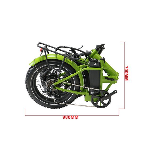 EUNORAU E-FAT-MN Folding Fat Tire 500W 48V Electric Bike - Image 2