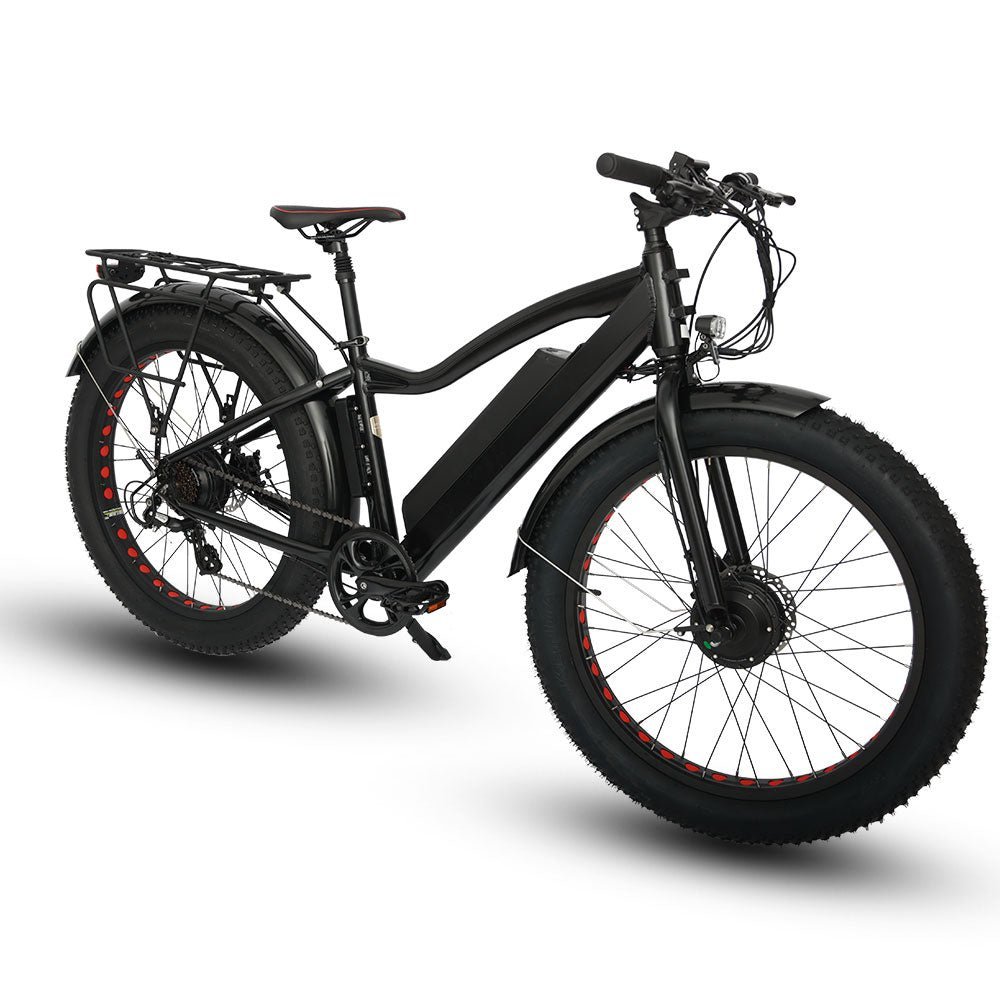 EUNORAU FAT-AWD 48V 15.6Ah/25Ah 600W All Wheel Drive Fat Tire Electric Bike - Image 3